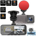 Dash Dual Detection, 170° 1080P Dash Cars, Camera Black Recorder WDR, Dual Motion 3.16inch TSV Camera Rear Angle G-Sensor, Cam, Front with Wide and Parking Dashboard for Monitoring, Display,