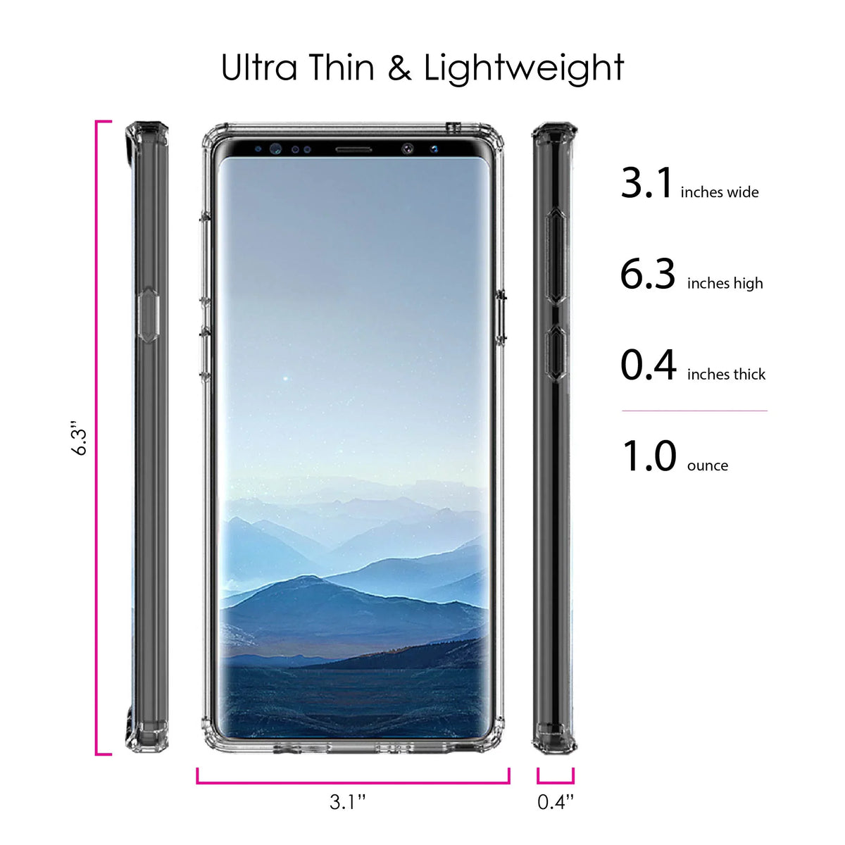 Shockproof Cancer Screen Protector for Over TPU Ribbon Glass Bumper Tempered Hybrid - Acrylic - Faith Fear Case Clear Note - 9 Back DistinctInk Galaxy Pink