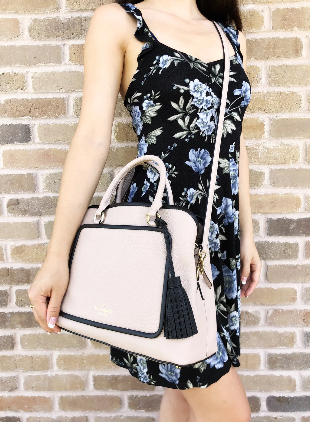Ward Satchel Cloud Bag Evangelie Beige Rose Kate Tassel Place Spade