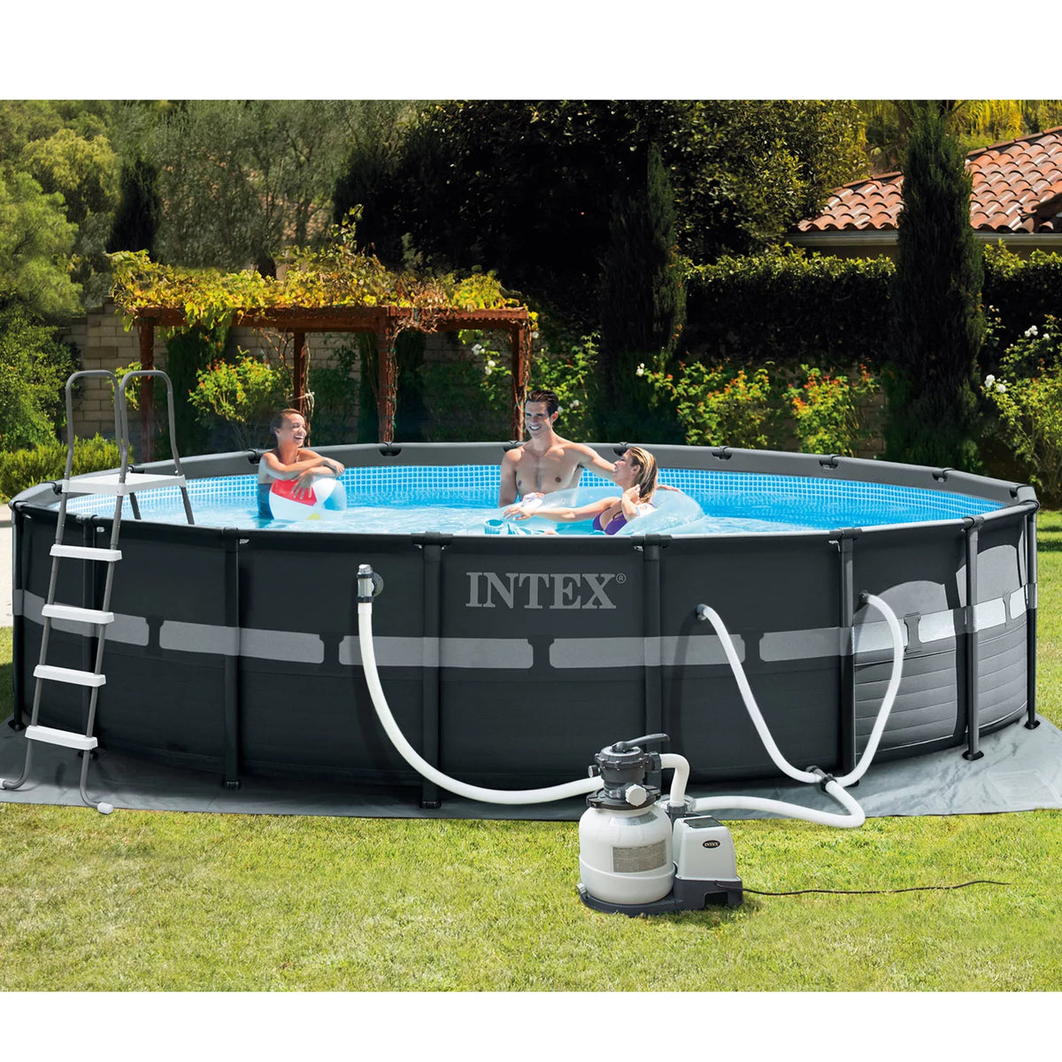 x 52" Pool Vacuum & Above Ultra Pump XTR Intex 18' Ground Set Robot with