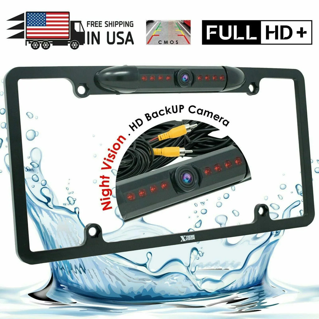 Camera View Wide Vision Rear Plate Angle Bundle License Backup Waterproof Night 12x HD