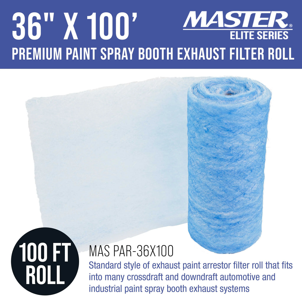 Roll, Elite Overspray Exhaust Captures 18 Booth Filter Particles - Autobody x Master in Gram 36" Traps Booths Paint 100' Auto Paint Refinish - Spray Heavy-Duty Arrestor Paint Fiberglass Premium