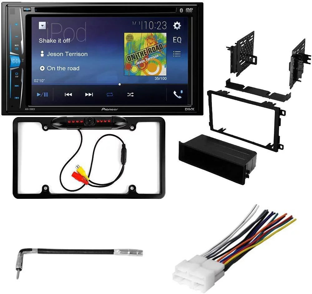Backup Dash 1992-1995 Din Double for Installation Touchscreen Car DVD Radio Bundle Camera, Stereo Cadillac Bluetooth and Eldorado Kit Kit Multimedia Pioneer - KIT769 with DVD / -