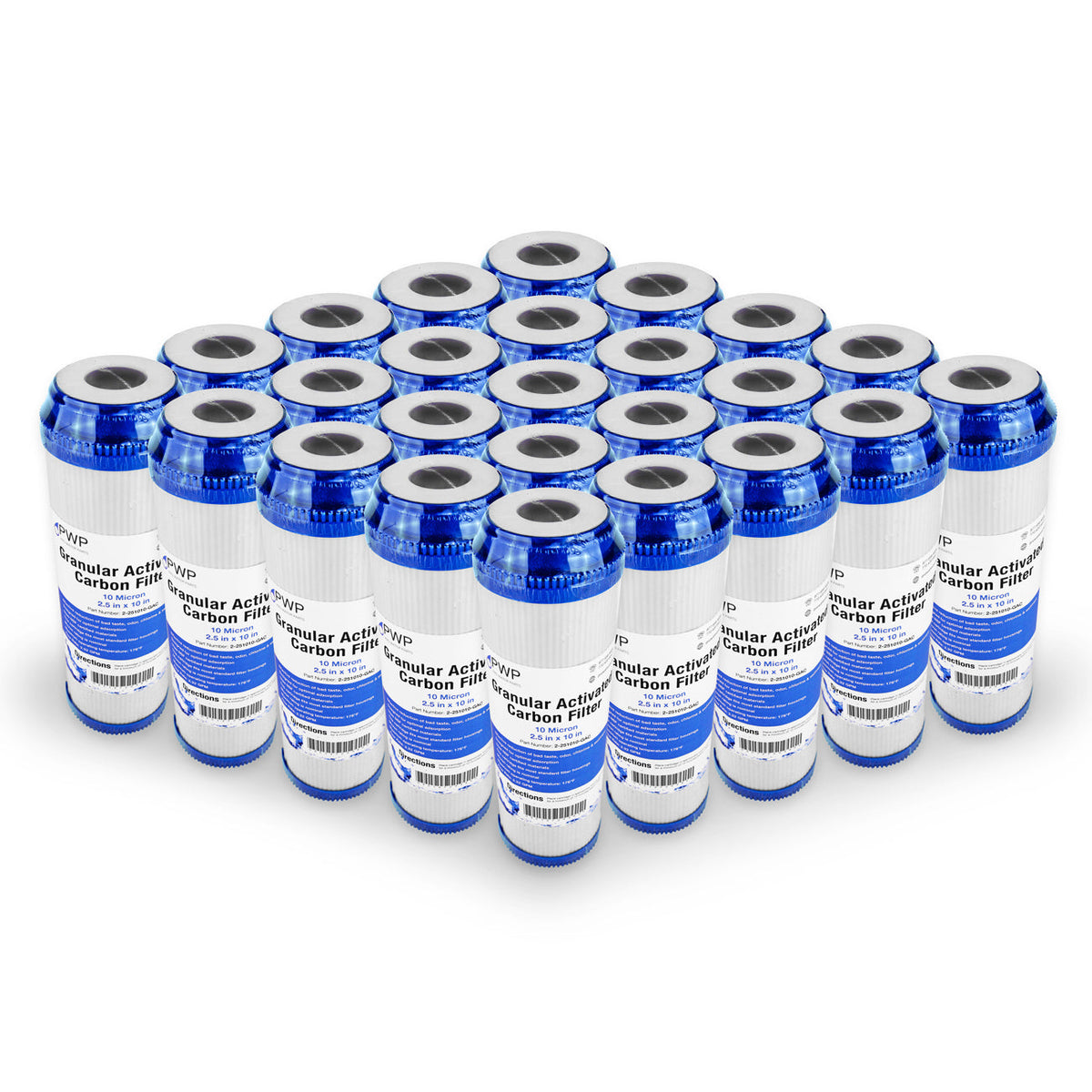 25 Granular pack Filter Cartridge liquid Carbon 10 2.5 Micron x10" Activated