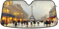 Accessories Cars,SUVs,Trucks-55×27.6in Visor and Shade,oldable Protect Wellsay Car Cool UV Blocks Protector Landscape Rays for Sun to Sunshade Old Windshield Paris Keep