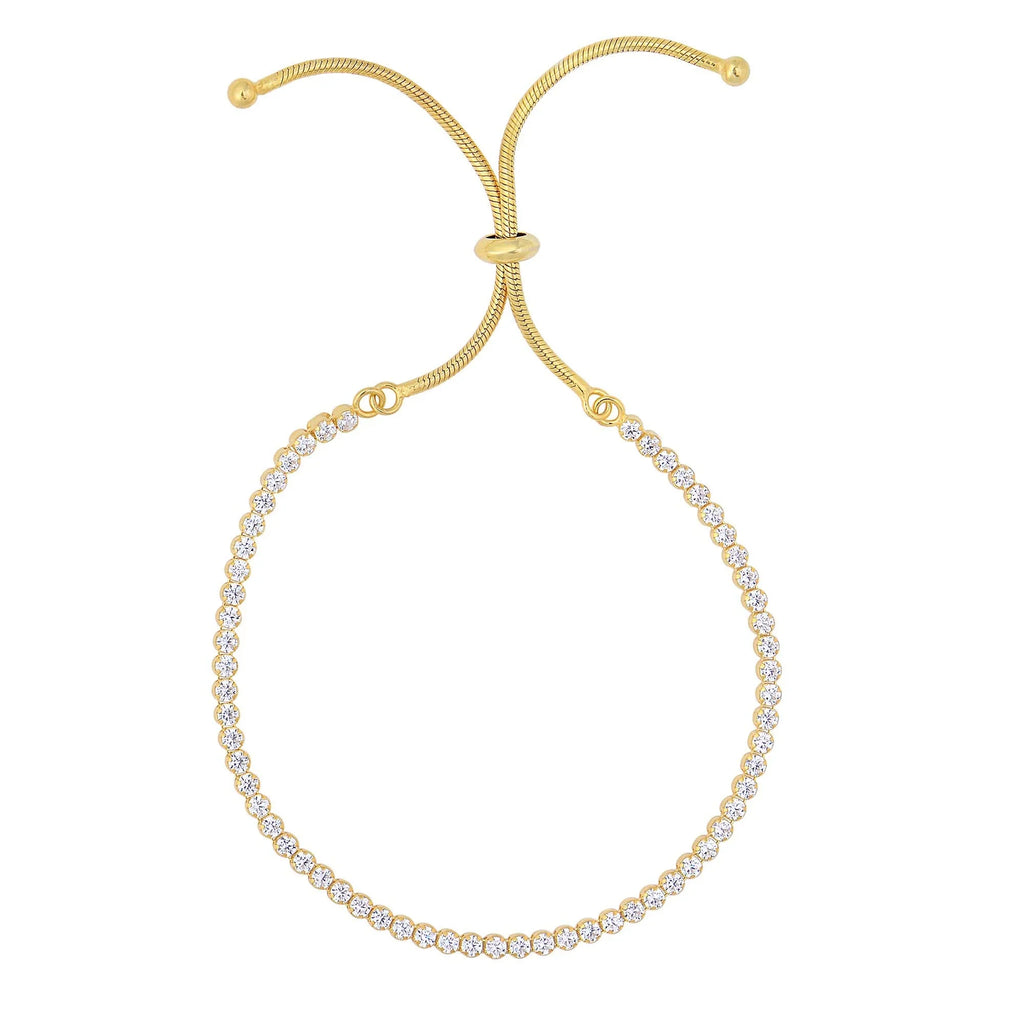 '- 9.25 Bracelet Inches, On 4.2gr. Shiny Silver Snake Yellow String Adjustable JewelStop Chain, Finish Tennis Draw