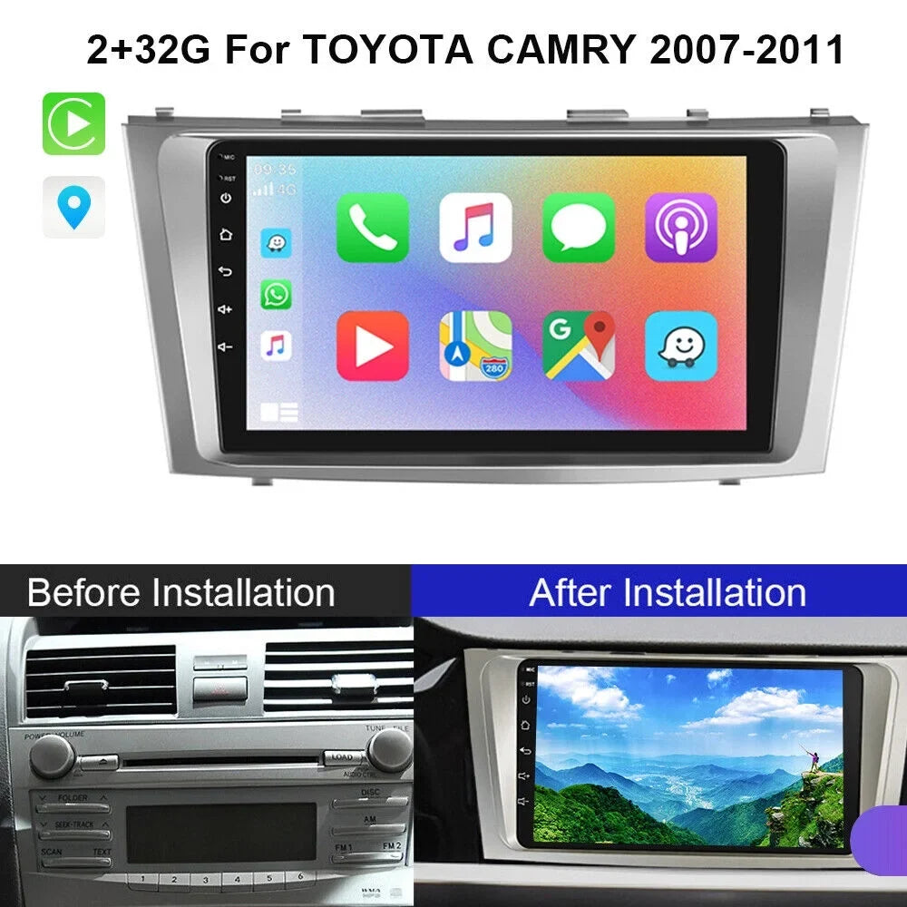 for 2006-2011 Camry Jahy2Tech Car Touch 2+32G CarPlay HD Screen IPS Stereo, Android Inch Toyota Car 11 Auto Radio Android 9 Wireless