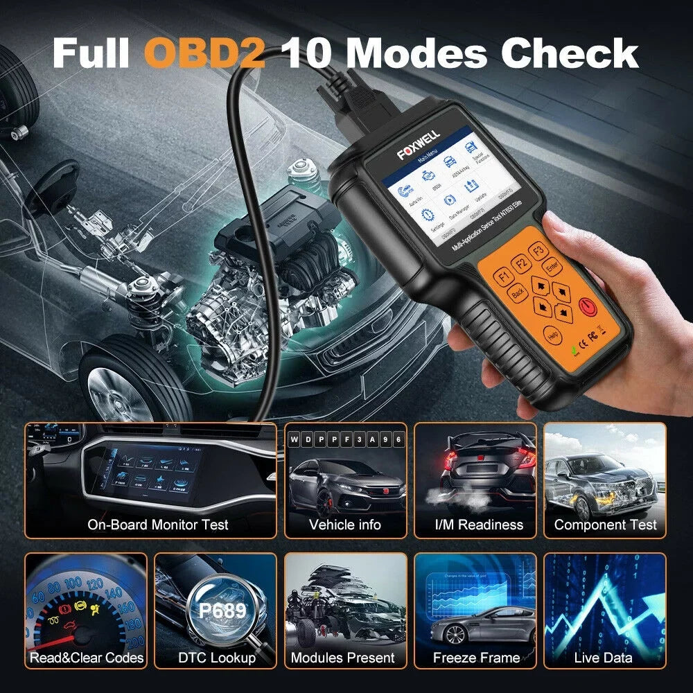 Reset Car FOXWELL NT650 Scanner Registeration II Automotive Oil with Code OBD Battery SAS Reader Light OBD2 ABS EPB Air DPF TPMS TPS Bag EPS Elite