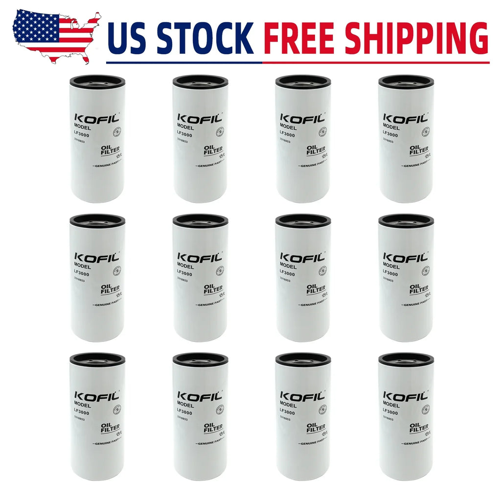 12pcs Oil Filter LF3000 Filter Combination Cummins Fleetguard For Lube