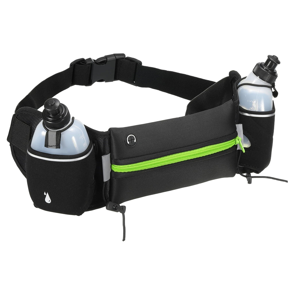 Waist Green Running liquid Pack Pouch Uxcell Hydration Bottles, Belt, Running with Belt