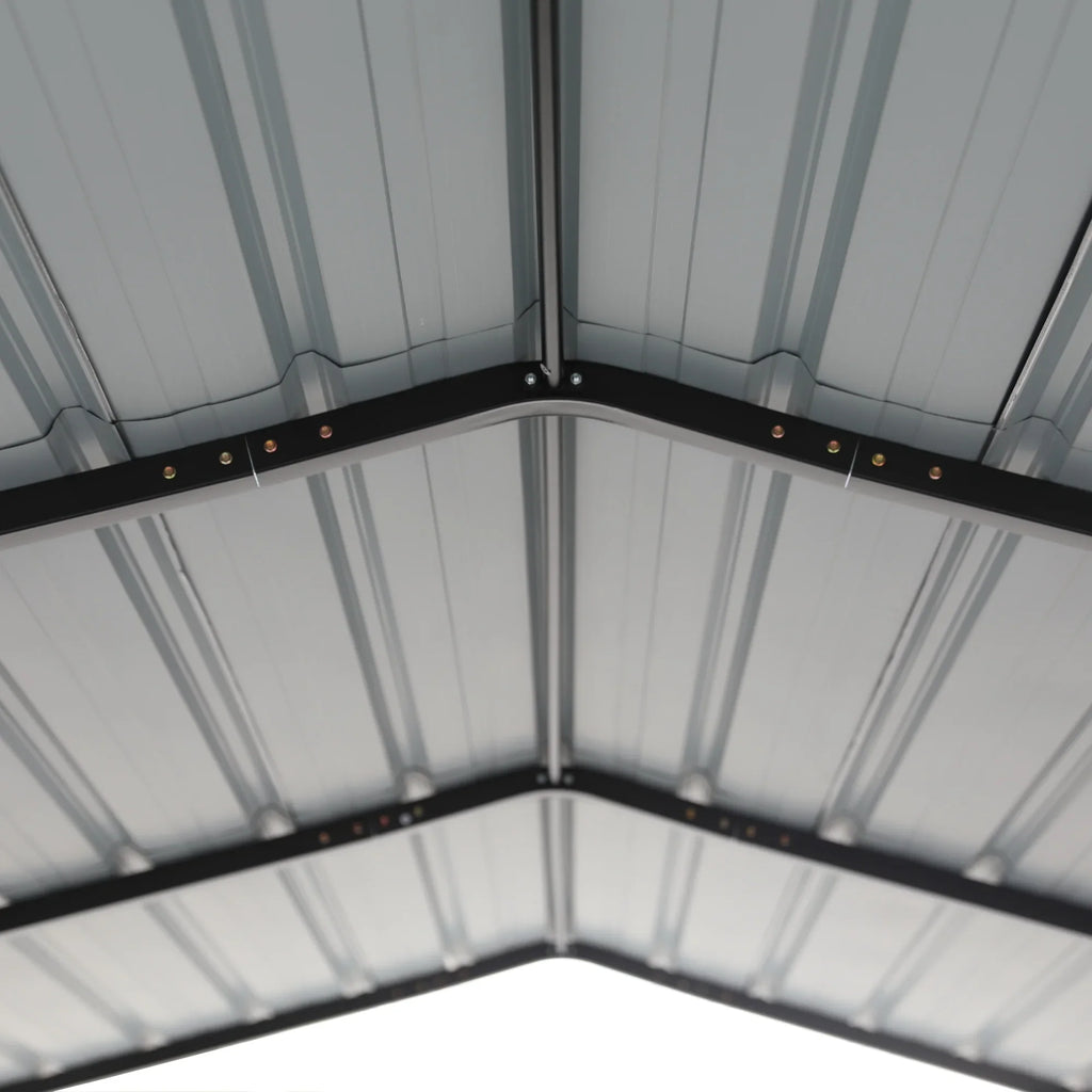 Carport Steel Galvanized Summit ft Car 12 Living Garage with Gray Storage Roof, Metal x Shelter, Heavy-Duty 20