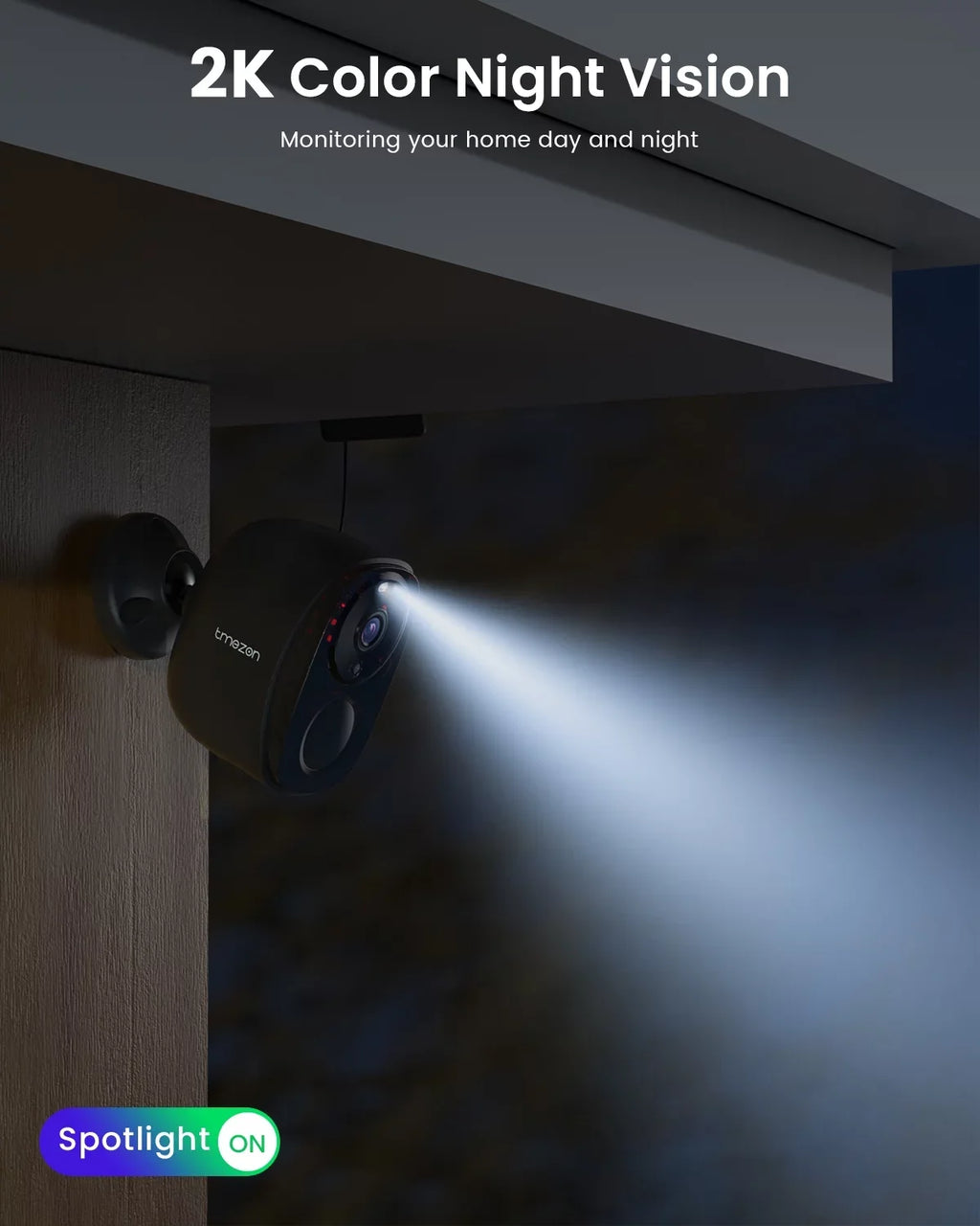 Security Color WiFi, Security White exterior Night Solar Vision, Camera View, Siren, 360° Camera, exterior PTZ Spotlight 2K/3MP & Wireless