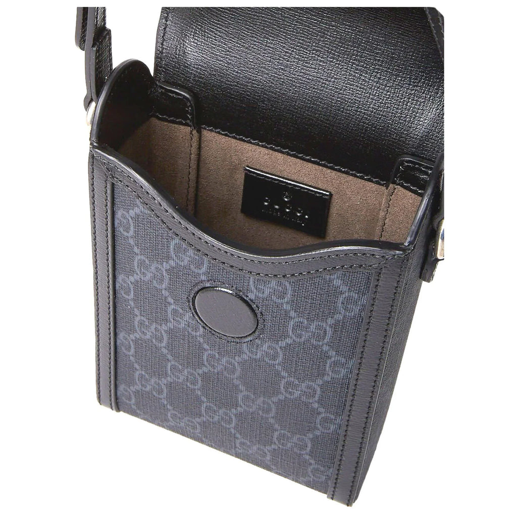 Printed Black Crossbody GG Retro Canvas Minibag