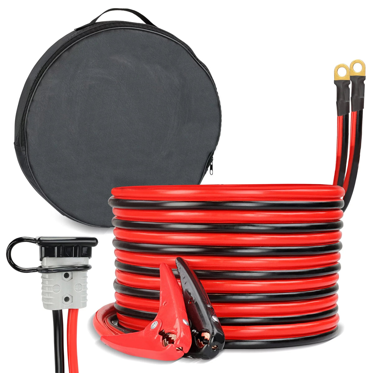 '- Duty Dumble Quick Heavy Gauge Jumper 30 Cables ft Pack Battery 1 Connect 1