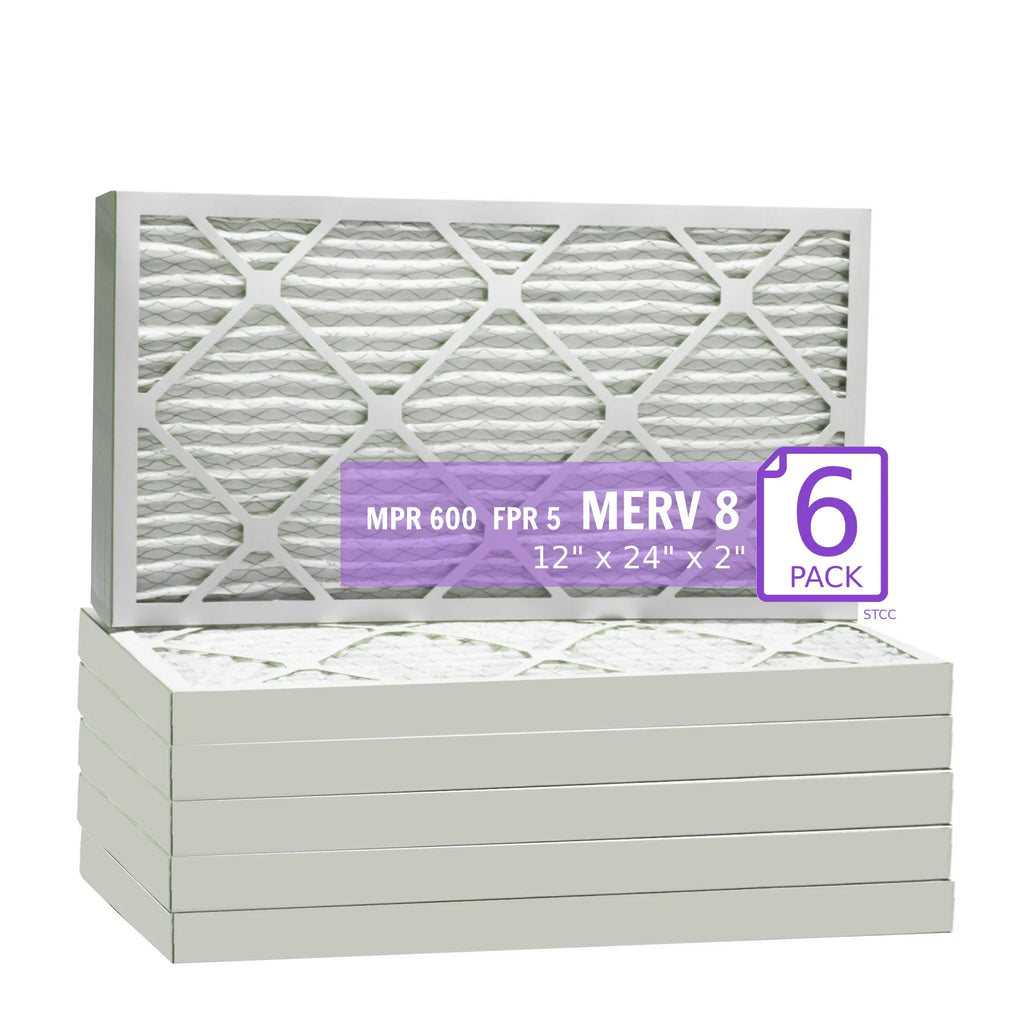 Pack) Mechanical Filter, 8, Air (6 Purolator DMK80 12x24x2, Pleated MERV Surface Extended