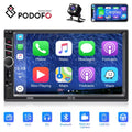 Radio 2 Stereo Bluetooth inch Camera D-play Touch 7 Podofo Car Car 4 MP5 with with Player Din USB Car Screen View Rear LED