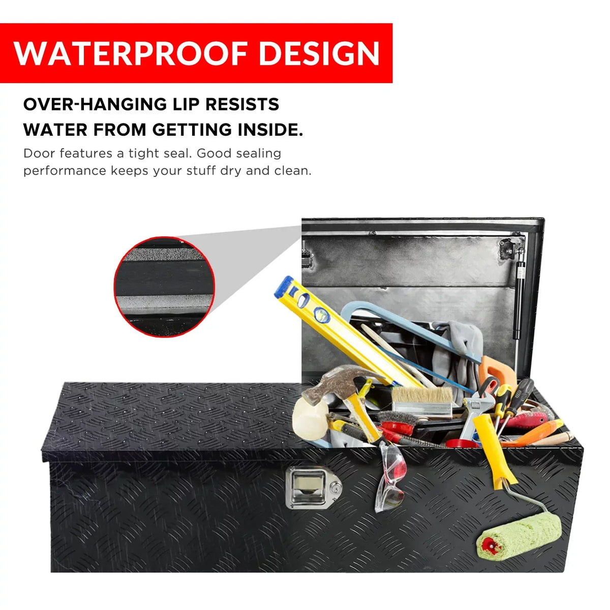 Storage Confote Heavy Duty Truck Waterproof, Lock Truck and Tool 13 Black Bed x Keys, Inches 10 Aluminum, Up 39 x Box Pick Trailer