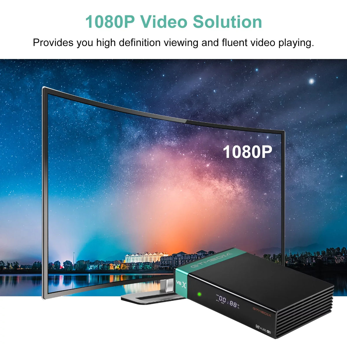 Built-in CA DVB-S/S2X Slot Card GTMEDIA Receiver, 2.4G Signal V8X LA WiFi,