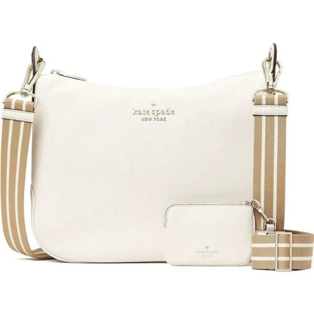 Kate Crossbody Pebbled + Zip Leather Pouch Rosie Bag Large Spade Parchment