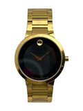 Quartz 607121 (Good) Steel Watch Modern Classic Mens Pre-owned Movado