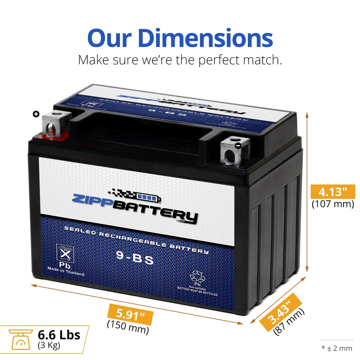 600cc Battery (9-BS Gsx-r600 for 97-'09 12 YTX9-BS 120 Battery Motorcycle Volt,8 Ah, CCA) Zipp Suzuki