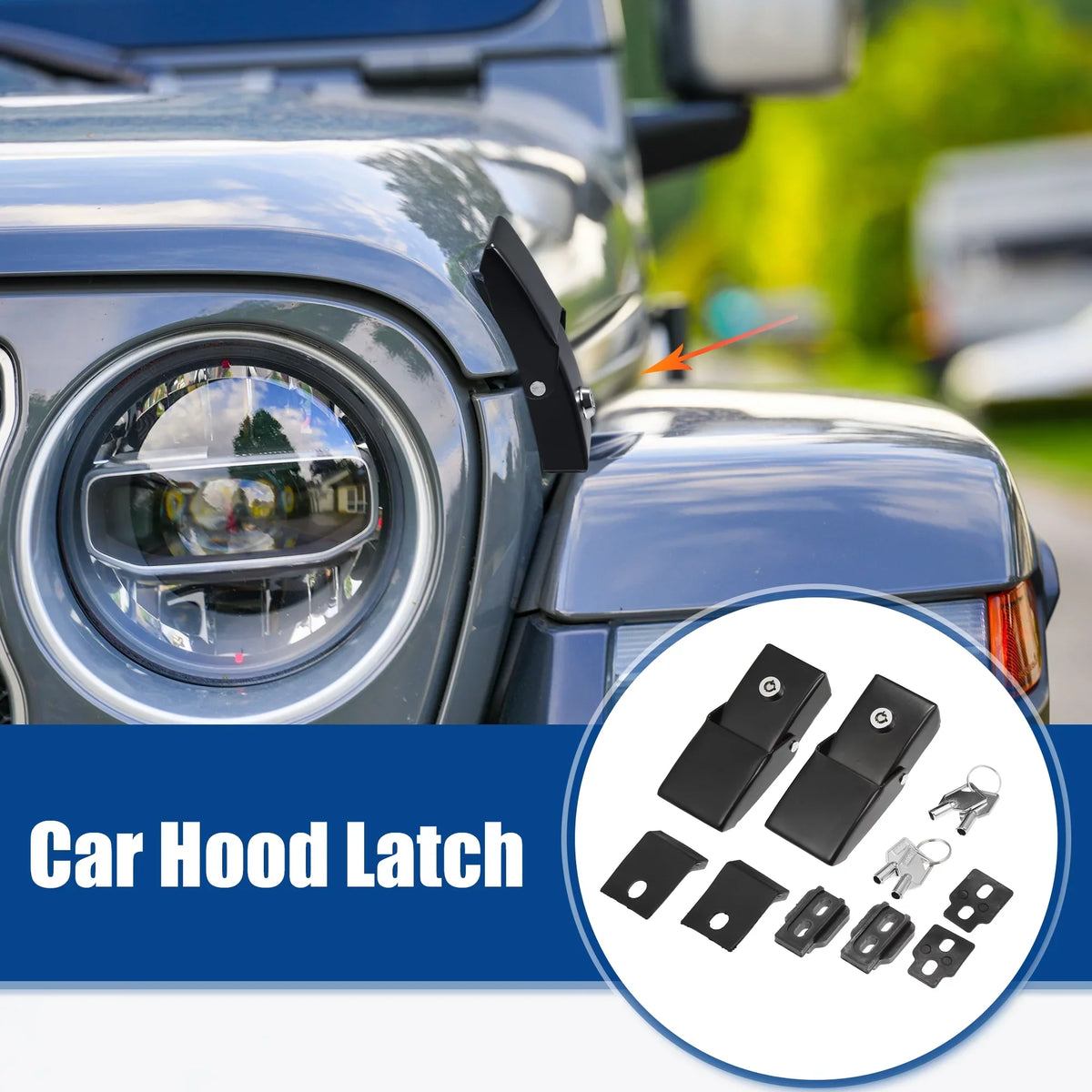Hood for Hood JK JL Front Latches Locking Catch Pair Fit Wrangler 2007-2021 Unique 1 Jeep Black Bargains