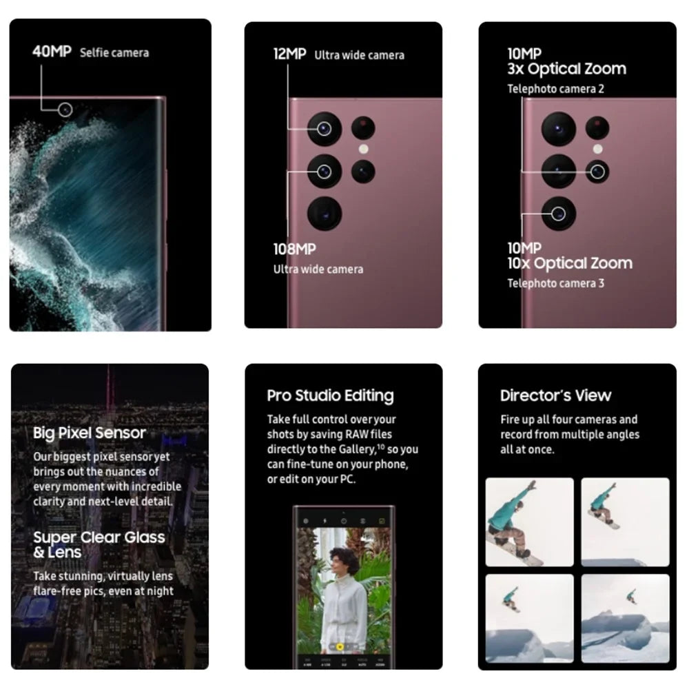 5G 6.8" 12GB) Factory S908U1 Ultra (256GB, GSM+CDMA Galaxy S22 Unlocked
