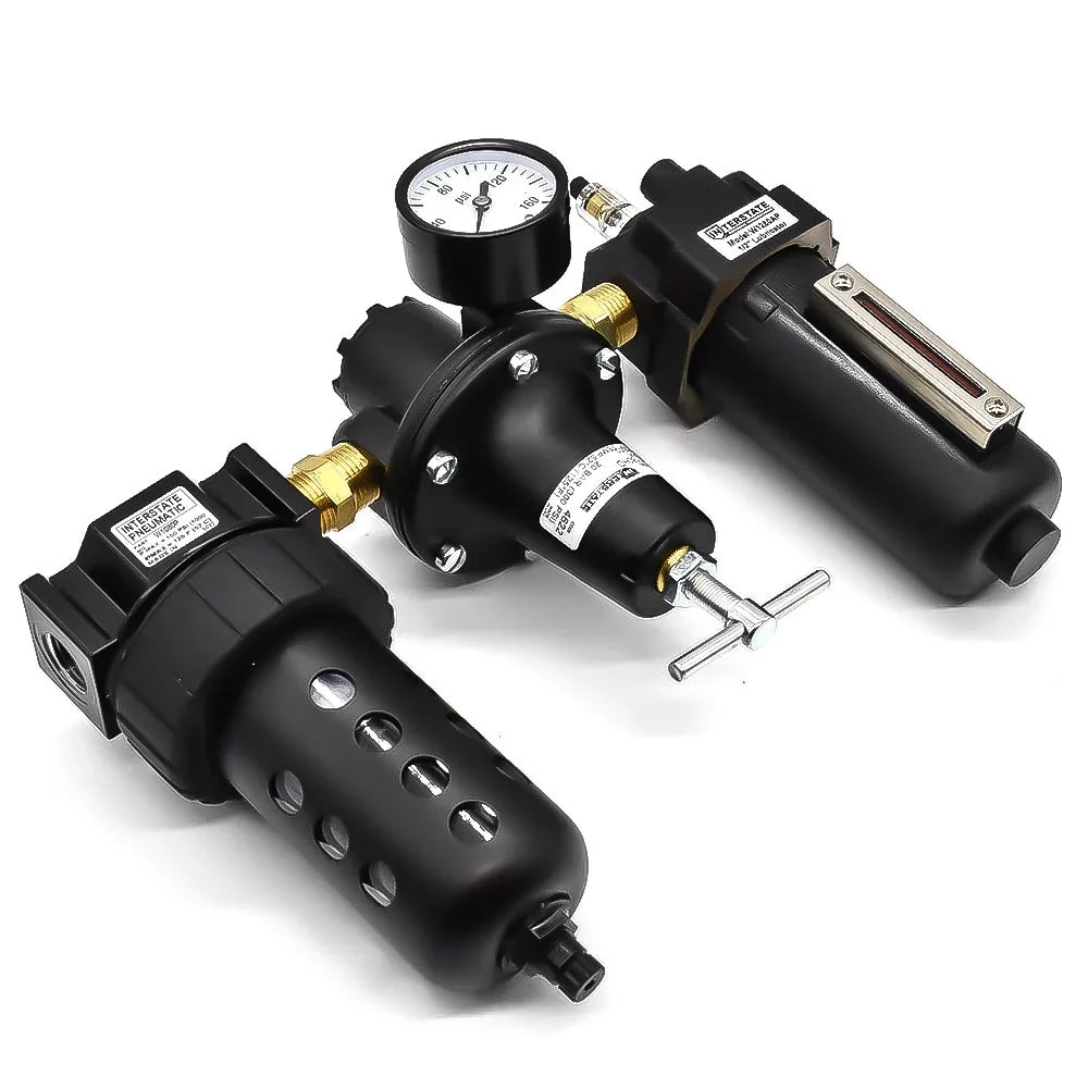 Bowl Filter Handle Pneumatics WC1081HDGP Lubricator Poly â€ "T" Regulator Made USA Large 1/2" - Interstate Integral in Combo