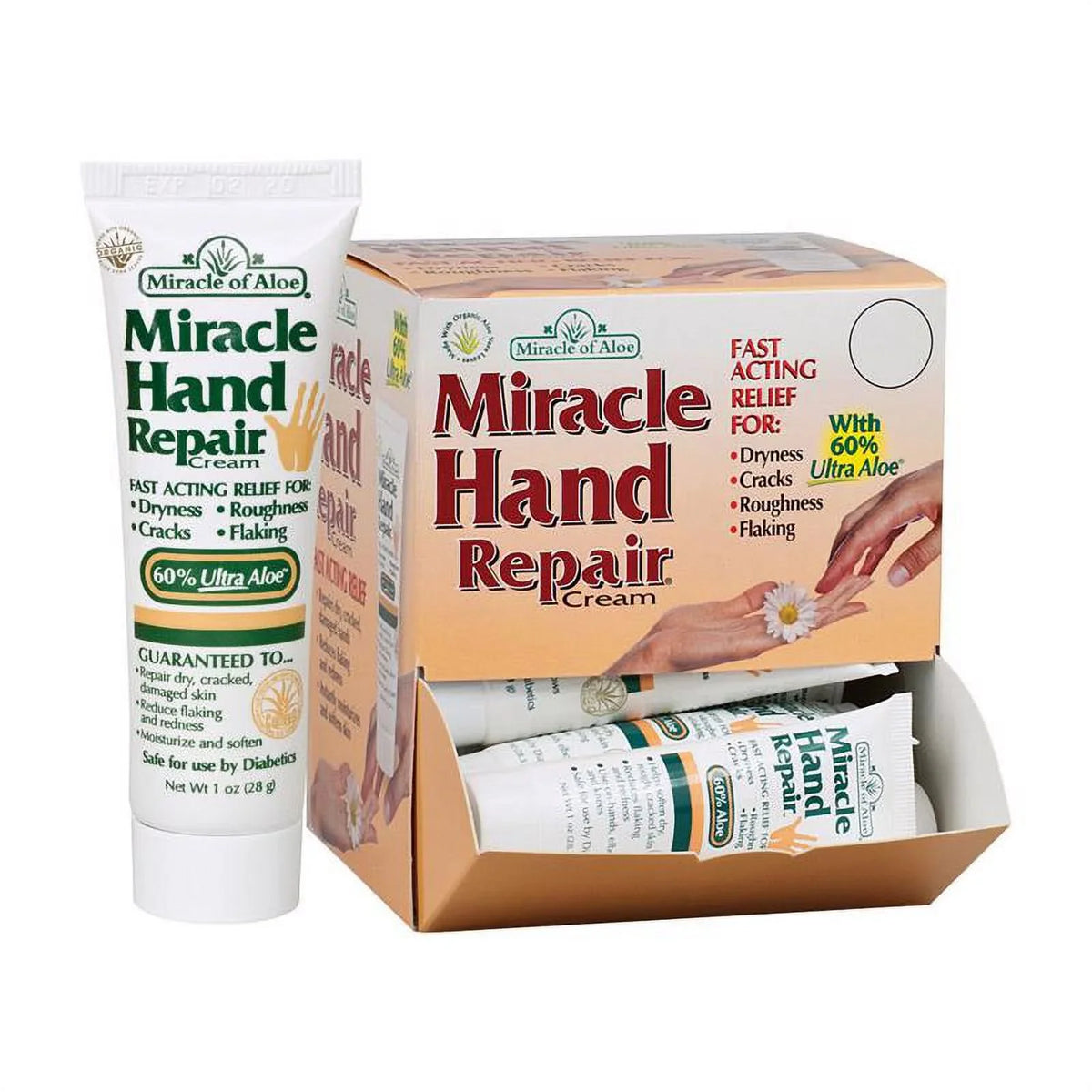 12 Quantity Hand 1-oz. 60% Cream, Miracle Aloe - 42391 Repair of Aloe,