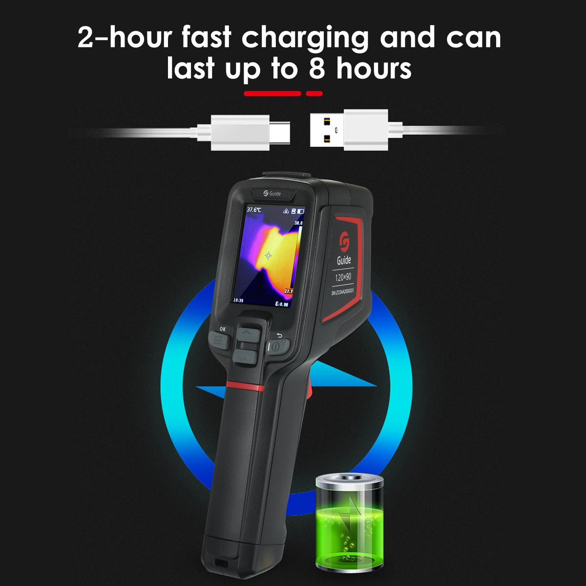 Hot Pixels Heating 120x90 Handheld Imager Camera Resolution Electrical Thermal Repair Infrared PCB T120 Floor Guide Car