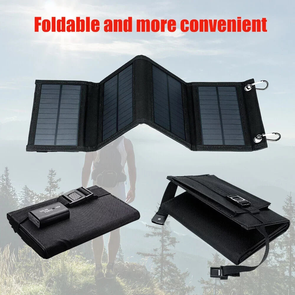 iPhone, Laptop, Suitable for Station, Solar for Camping Suitable exterior Travel Portable USB MDHAND Foldable Port, 80W RV Panel Power Caravan Ipad,