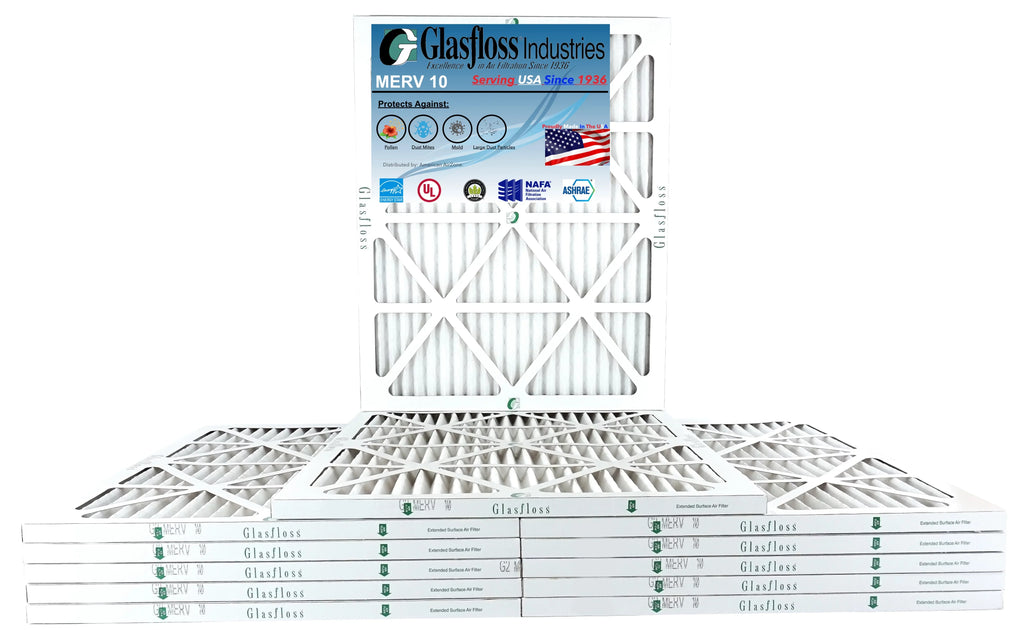 '- x Air USA 10 inch) Made -Qty:12 in Furnace Glasfloss - Filter 23.5x7/8 dimension: - 20x24x1 MERV 19.5 (Actual