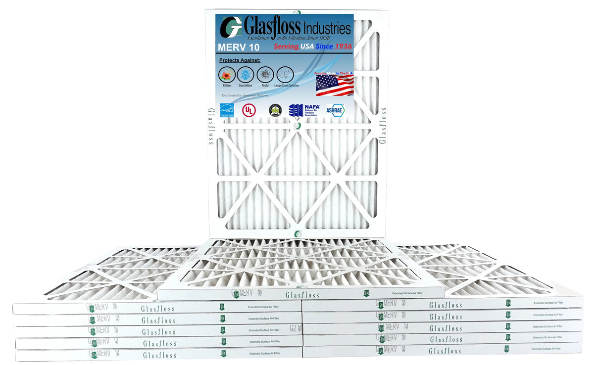 '- x Air USA 10 inch) Made -Qty:12 in Furnace Glasfloss - Filter 23.5x7/8 dimension: - 20x24x1 MERV 19.5 (Actual