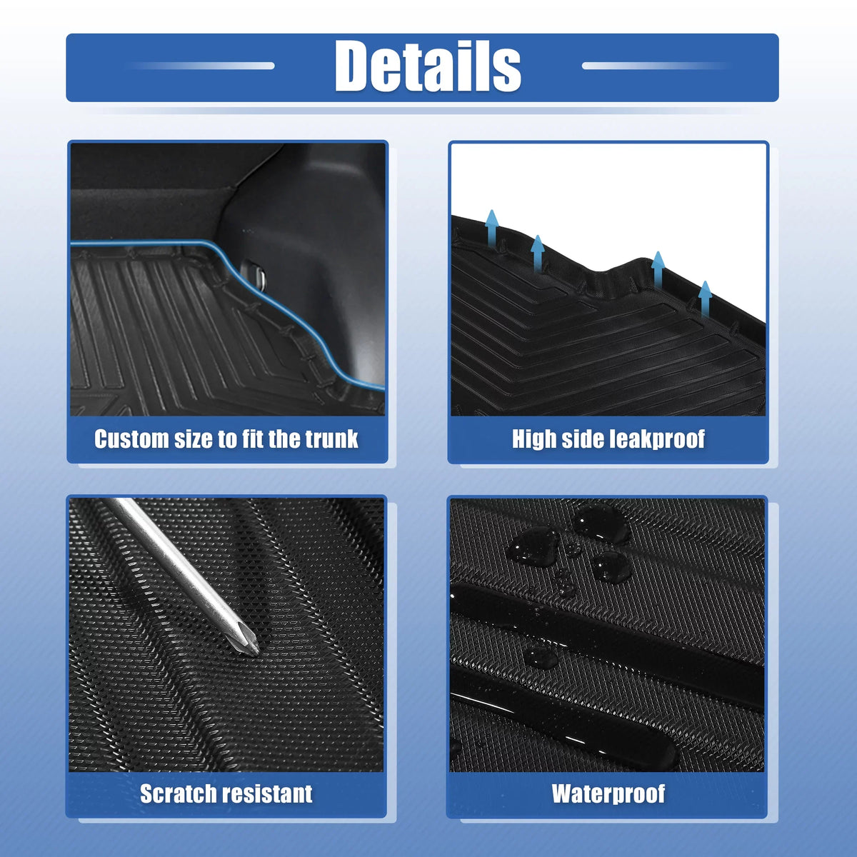 Protector Trunk Toyota Cargo Bargains Mat Trunk Unique 2019-2022 Floor for Waterproof Cargo Tray Liner Cargo RAV4