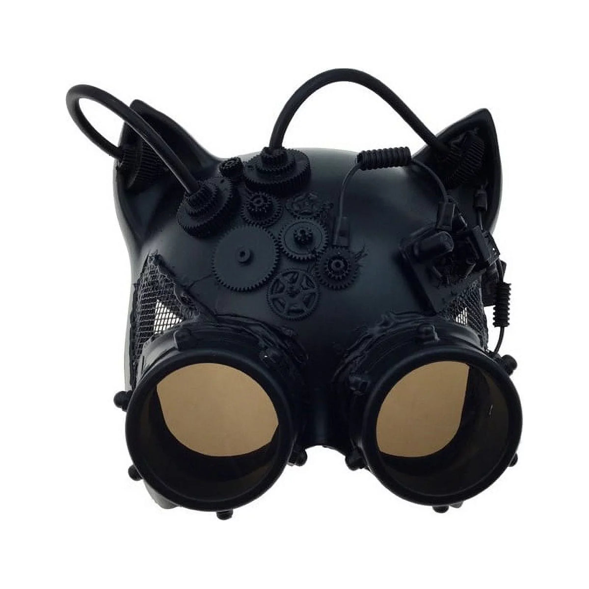 Goggles Steampunk Costume with Cat Half Kbw Kitty Black Masquerade Women's Mask