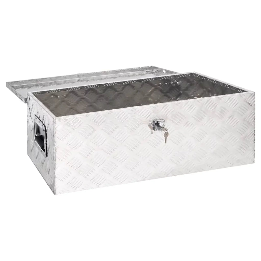 Inches Camping 13.2 Anself Aluminum Silver x Trailer Tool Vehicle, Toolbox Lockable Case 35.4 Organizer x Storage Box Truck Trip 18.5 W H) x Box for Underbody Garage, (L x
