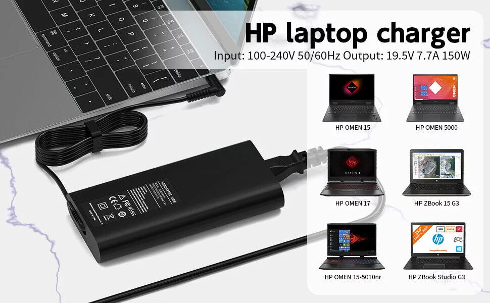 G4 15 G5 4.5*3mm Adapter Supply G6 Power Zbook 150W for Laptop G3 AC HP Charger JLLOM