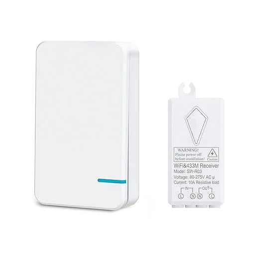 Hub No 2.4Ghz IFTTT, Indoor kit, Ceiling Lamp Required, Thinkbee Light Remote Control, exterior WiFi Light and LED with Switch Assistant Wireless Switch Smart Compatible Alexa, - 164ft 1969ft