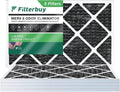 Pleated Air with Furnace 14x25x1 (5-Pack) Filterbuy MERV Odor Eliminator Activated Filters HVAC Carbon 8 AC