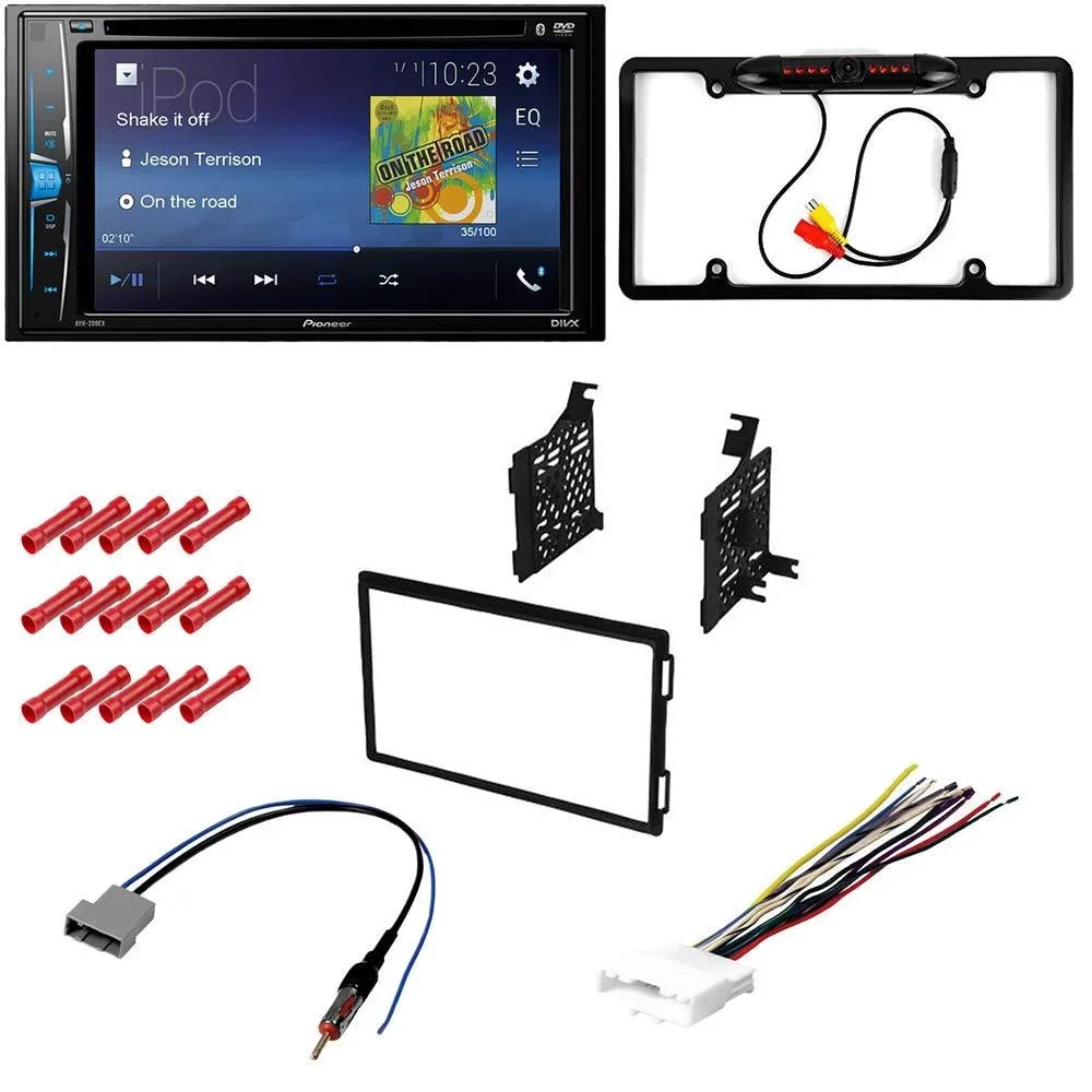 / Stereo Mounting Din Bundle and Touchscreen, Bluetooth Pioneer Installation Kit Backup DVD Car for Multimedia Frontier Double 2009-2013 KIT2587 with Camera, Kit Dash -