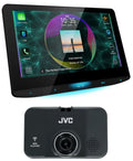Wireless JVC Carplay HD Receiver+Dash KW-Z1000W Car 10.1" Cam Monitor