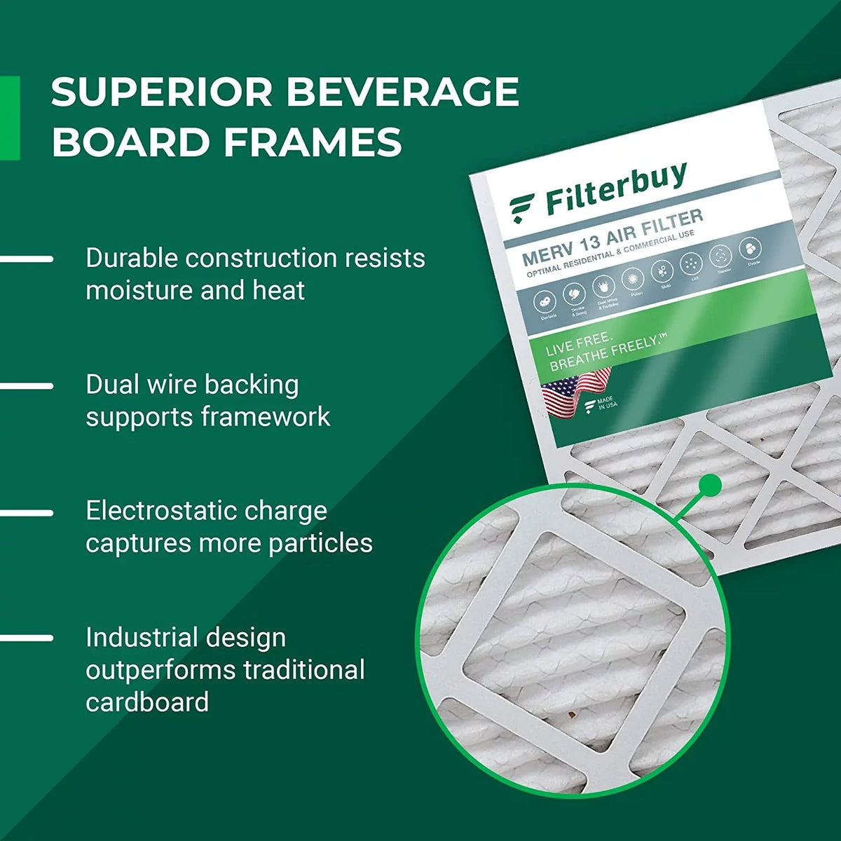 13 HVAC Pleated Filterbuy Furnace Air 24x24x4 AC Filters MERV (1-Pack)