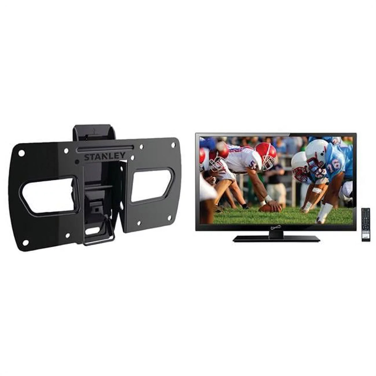 (SC-2411) Full Portable TMR-EC3103T HD Supersonic 24" Mount LED and Tilt Stanley (1080P) TV Class Wall