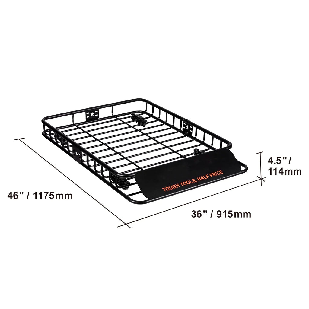 Duty Cargo 200 Rack Top Heavy Car LBS 46"x36"x4.5" BENTISM Truck Roof SUV Basket Capacity for Holder