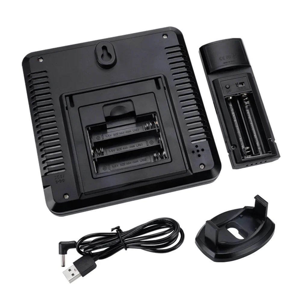 & Humidity Sensors Office with Thermohygrometer Remote climate 3 Backlight Home 3 Wireless Stations Digital Alarm Function Transmitters for Calibration 98ft/ 30m Indoor with