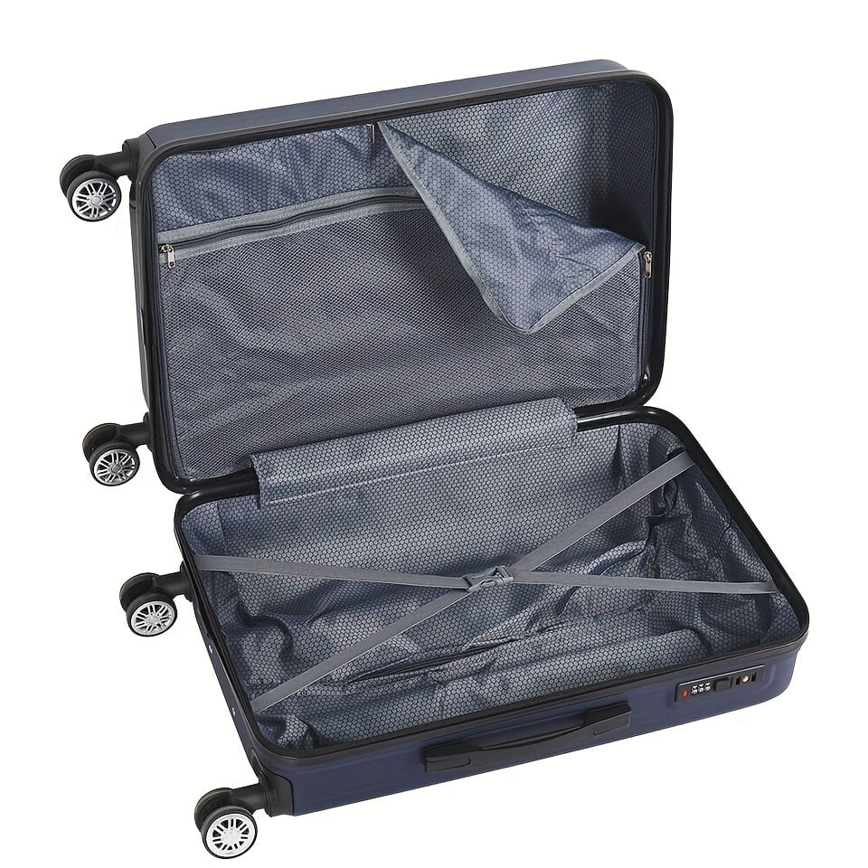 With For Luggage Wheels Four Business, - Spinner Scratch-Resistant 20 Carry-On Inch Suitcase Travel 20-Inch Blue Lock And Hardside Surface,