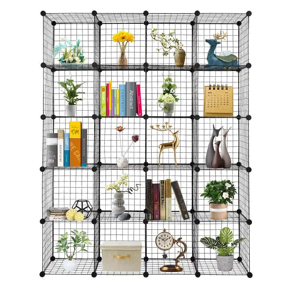 Winado 20-Cube Multifunctional Shelves Organizer Plastic Stackable Storage Design