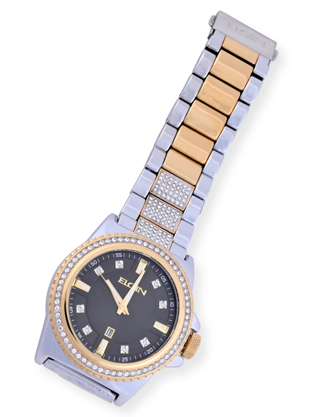 and Adult and and Stones Elgin Bracelet Gold Silver Male (FG180015ST) Set in Alloy Watch Case with