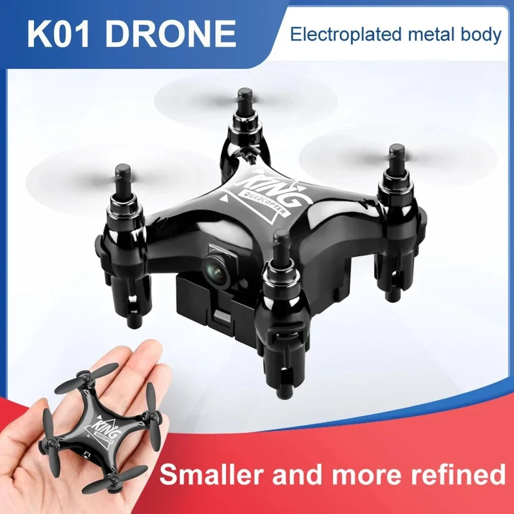 Aircraft Mini Drone Batteries,Headless Beginners and One HD With for RC Suitable 2pcs K01 Quadcopter Kids,RC Toys for Gift Landing and Drones Take-off Camera Click Foldable