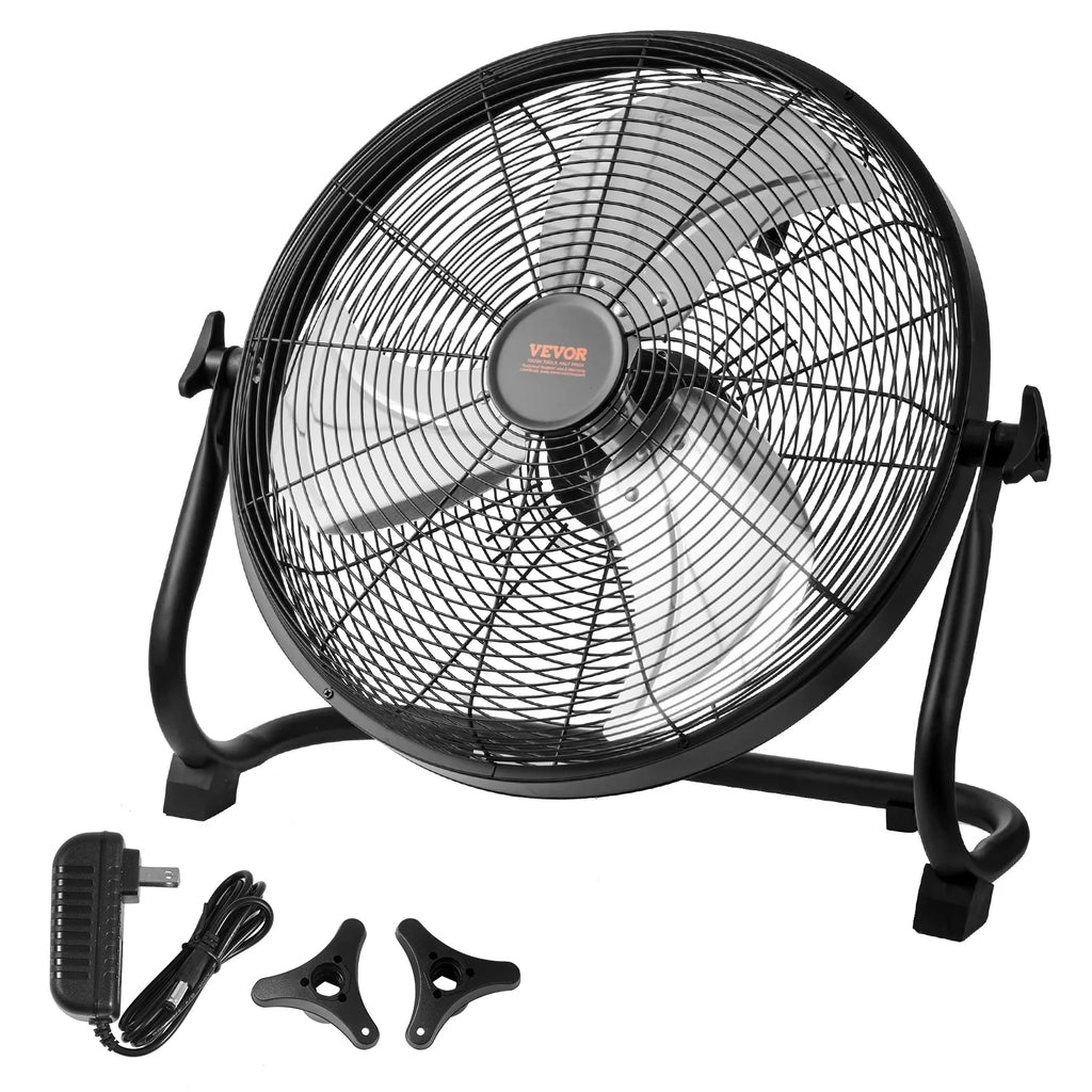 16-inch Fans Duty 360 Fan Degree Heavy Metal Cordless SKYSHALO Tilt Speed Variable